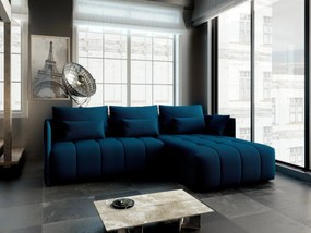 Colțar extensibil dumonde cu ladă de depozitare si sezut confortabil din spuma high-density, Malta Enjoy Petrol II 235x185 cm