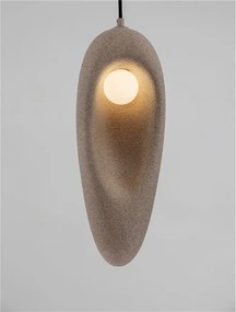 Pendul design modern, Stone Brown, TEMPUS, 18x48cm