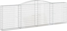 vidaXL Coș gabion arcuit 400x30x120/140 cm fier galvanizat