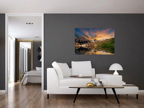 Tablou - Oglindirea în lacul montan (90x60 cm)