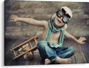 Tablou - Tânăr aviator (70x50 cm)
