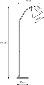 Markslöjd 108891 - Lampă de podea LED dimerizabilă FUNIL LED/4,9W/230V gri