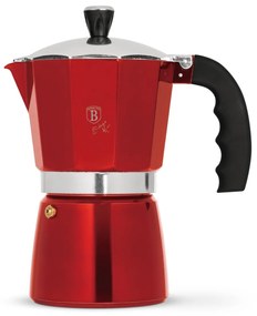 Expresor cafea 9 cesti Burgundy Metalic Line Berlinger Haus BH 8583, 450 ml, rosu