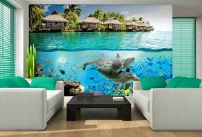 Fototapet - Delfini la Hawai (152,5x104 cm), în 8 de alte dimensiuni noi