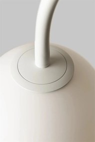 Lampa podea din travertin natur si sticla alba Tivoli