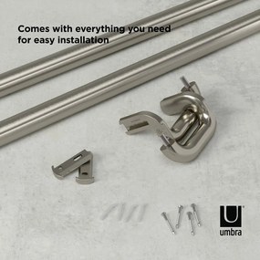 Galerie de perdea extensibilă 122-224 cm din oțel Twilight – Umbra