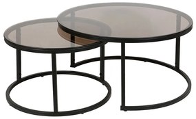 Masa de cafea Ferrante E, transparenta/neagra