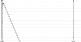 vidaXL Gard cu Stâlp Argintiu 1,2 x 10 m Oțel