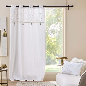 Draperie albă din amestec de bumbac 140x240 cm Duchesse – douceur d'intérieur