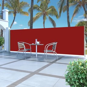 Copertina laterala retractabila de terasa, rosu, 160x500 cm Rosu, 160 x 500 cm