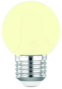 Set 3 Buc - Bec LED Ecoplanet glob mic alb G45, E27, 1W (10W), 80 LM, G, lumina calda 3000K, Mat Lumina calda - 3000K, 3 buc