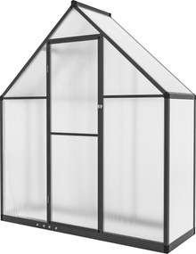 Outsunny Seră de grădină din aluminiu și policarbonat, cu fereastră reglabilă și ușă batantă, rezistentă la intemperii, transparent | Aosom Romania