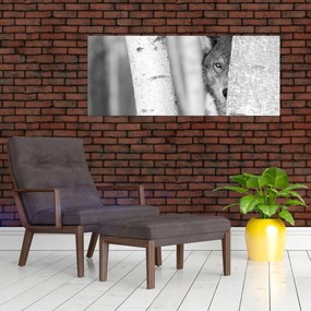 Tablou - Lupul din pădure (120x50 cm)