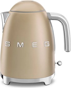 Cana electrica SMEG KLF03CHMEU, 2400 W, 1,7 l, Baza rotativa la 360°, Finisaj mat, Sampanie