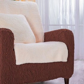 decoDoma Cuverturi SHERPA crem canapea