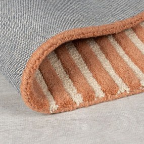 Covor teracotă țesut manual din lână 120x180 cm Lozenge Terracotta – Flair Rugs