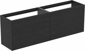 Dulap baza suspendat Ideal Standard Atelier Conca 2 sertare 160 cm finisaj stejar inchis