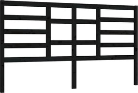 vidaXL Tăblie de pat, negru, 206x4x104 cm, lemn masiv de pin