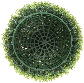 HOMCOM Set de 2 bule de bux artificial de 40 cm decorațiuni pentru interior sau exterior verde închis | Aosom Romania