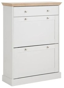 Pantofar cu model de stejar Støraa Bruce, alb