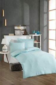 Set lenjerie pat 162ELR1699, bumbac/poliester, verde menta/alb, 140x20