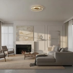 Plafonieră LED LORENZO, 22W, 230V, Ø 50 cm, auriu