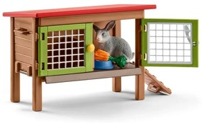 Schleich 42420 Cușcă pentru iepuri cu animale șiaccesorii, 25 x 11 x 16 cm