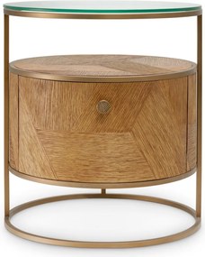 Noptiera, Masuta LUX, Furnir de stejar, Velutto