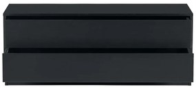 Comodă TV modulară neagră din lemn masiv de pin 256x40 cm Finca – WOOOD