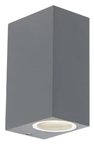 Set de 4 aplice gri închis cu 2 lumini IP44 - Baleno