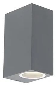 Set de 4 aplice gri închis cu 2 lumini IP44 - Baleno