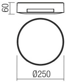 Redo 90005 - Plafonieră LED SKOR 1xLED/16W/230V IP54