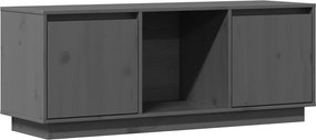 vidaXL Comodă TV, gri, 110,5x35x44 cm, lemn masiv de pin