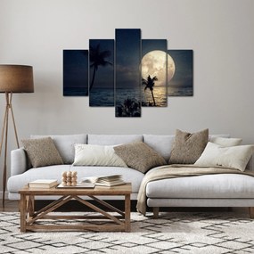 Tablou - Plaja cu lună plină (150x105 cm)