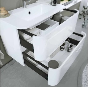 Set lemn masiv Mobilier Baie Suspendat Glint - Natur texturat
