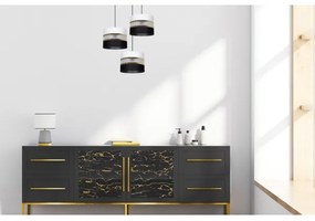 Lustră pe cablu CORAL 3xE27/60W/230V neagră/albă