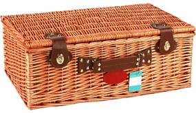 Coș de picnic pentru 4 persoane maro, 54 x 34 x 20 cm