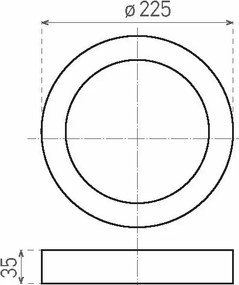 Plafonieră LED FENIX LED/18W/230V 3800K d. 22,5 cm