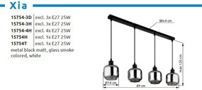 Lampa de masa sticla fumurie XIA pentru dormitor