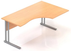 Masa ergonomica Visio 160 x 100 cm, dreapta, fag