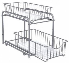 Organizator cu cosuri glisante SOLIDO suprapozabil, gri