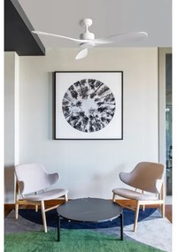 Ventilator de tavan FARO 33750DCWT LUZON L alb d. 132 cm WT + telecomandă