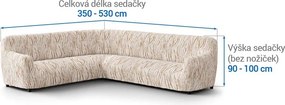 Gaico Huse bielastice UNIVERSO NOU bej cu dungi colțar (l. 350 - 530 cm)