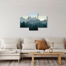 Tablou - Munții cu privirea graficeanului (90x60 cm)