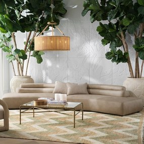 Canapea curbata design LUX Marvella, Valente beige