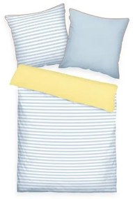 Lenjerie de pat din Percal Tom Tailor LightLemon - Sky blue, 135 x 200 cm, 80 x 80 cm