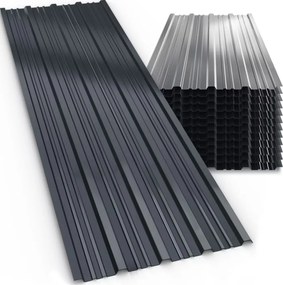 Tablă trapezoidală ARON, set 12 bucăți, 129×46 cm, antracit Jurhan