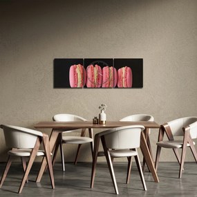 Tablou cu macarons (cu ceas) (90x30 cm)