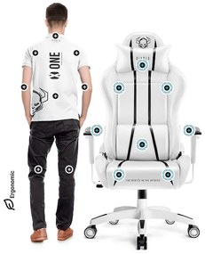 Scaun De Gaming Diablo X-One 2.0 Normal Size: Alb-Negru Diablochairs
