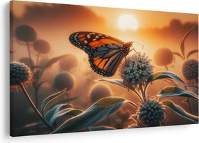 Tablou – Fluture în soare apunând (90x60 cm)